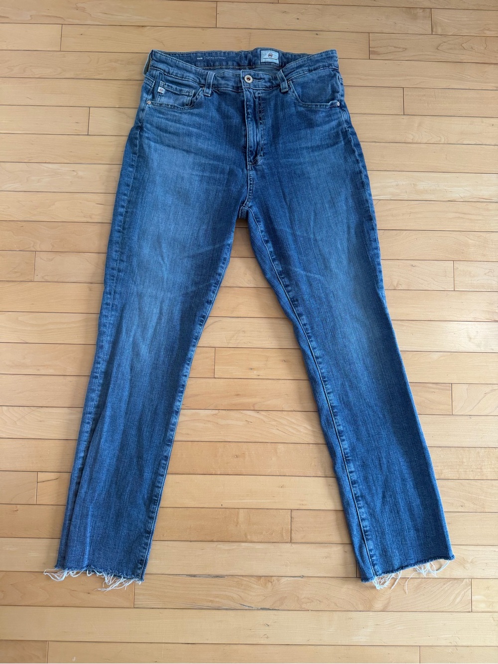 AG Adriano Goldschmied Mari High-Rise Slim Straight Jeans